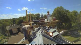 Rooftop Chimney Rebuild  Corbeled with Sandstone Accents [upl. by Sutsuj]