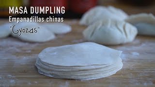 Como hacer Pasta para Gyoza Empanadillas Chinas y Dumplings asiáticos [upl. by Hescock]