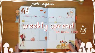 bullet journal WEEKLY SPREAD in just 15 MINUTES ⭐ littlemuch [upl. by Huntington680]