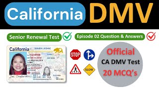 California DMV Senior Renewal Test 2024  Episode 3 Question amp Answers [upl. by Chad]