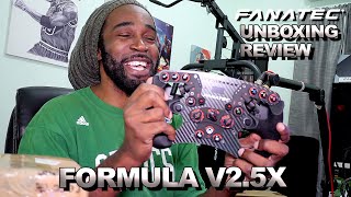 UNBOXING NEW Fanatec ClubSport Formula v25 X Steering Wheel REVIEW [upl. by Arahs]