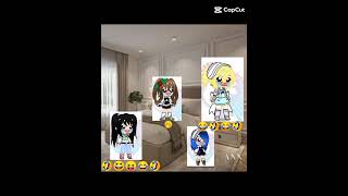 Knock knock whos there 😂 4 silly friends gacha club memetrend [upl. by Norrehs596]