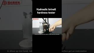 How to use hydraulic brinell hardness tester machine ebp hardnesstester [upl. by Labannah796]