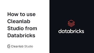 How to use Cleanlab Studio from Databricks [upl. by Joh]