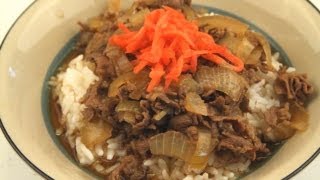 How To Make Japanese Gyudon Thinly Sliced Beef On Rice [upl. by Coppinger]