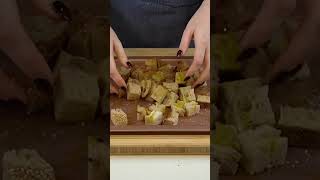 The BEST HOMEMADE Croutons Youll Ever Eat [upl. by Yeldahc]