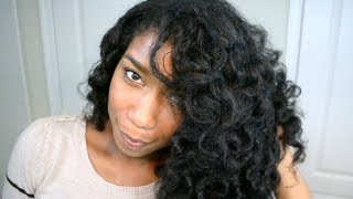 Soft Loose Ringlets on Natural Hair  Heatless Curls [upl. by Aiset]