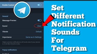 How to change Notification sounds for contact on telegram  customize notification sounds [upl. by Helsell532]