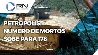 Petrópolis número de mortos em tragédia sobe para 178 [upl. by Saturday939]