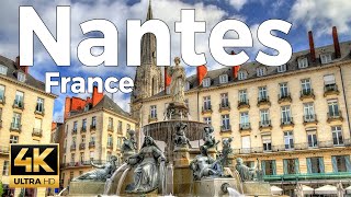 Nantes France Walking Tour 4k Ultra HD 60 fps  With Captions [upl. by Riella]