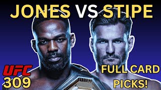 UFC 309 Jones vs Stipe  Full Card Predictions and Breakdown [upl. by Afatsom]