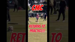 CMC Returns To Practice shorts 49ers nfl reccomended [upl. by Acirem]