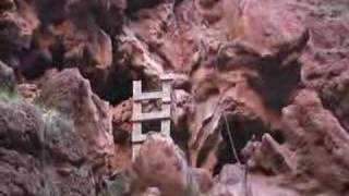 Cave Ladders Chains Down to Mooney Falls [upl. by Htabazile]