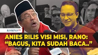 Rano Karno Apresiasi Visi Misi Anies Meski Tak Maju Pilgub Jakarta Bagus Kita Sudah Baca [upl. by Laise]