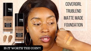 COVERGIRL TruBlend Matte Made Foundation Review  TiarraLashay [upl. by Votaw]