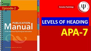 Level of Headings in APA 7th ed [upl. by Ellehcyar]