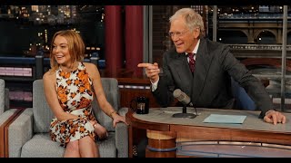 DAVID LETTERMAN interrogates LINDSAY LOHAN [upl. by Nivlad892]