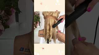 How to make curls on flat iron [upl. by Katlaps]