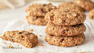 Super Easy HEALTHY Oatmeal Cookies [upl. by Lidah369]