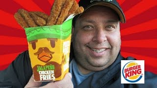 BURGER KING®New Jalapeño Chicken Fries REVIEW [upl. by Anatnahs]