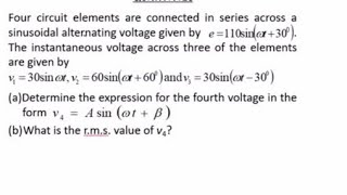 ♦️ 10  APPLIED ELECTRICITY  Determine the expression for the fourth voltageV4Phasor diagram [upl. by Paten474]