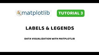 Matplotlib Tutorial 3  Adding labels and legends [upl. by Nylkaj420]