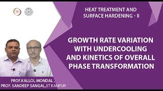 Growth rate variation with undercooling and kinetics of overall phase transformation [upl. by Huff]