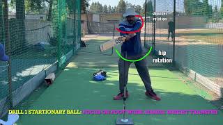 Cricket batting drill to generate maximum power in back foot pull shot without a partner [upl. by Anamuj600]