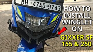 Winglets on SUZUKI GIXXER SF 155  250 [upl. by Jemina]