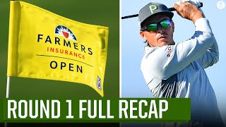 2022 Farmers Insurance Open Rickie Fowler near top of leaderboard Round 1 Recap  CBS Sports HQ [upl. by Eatnom]