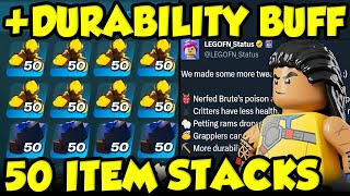 HUGE LEGO FORTNITE CHANGES 60 DURABILITY BUFF  50 ITEM STACKS  MAJOR IMPROVEMENTS [upl. by Ivar]