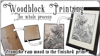 How to do a woodblock print Get ready to spend hours on it thats worth it [upl. by Alram373]