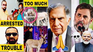 Ajaz Khan in HUGE TROUBLE ARREST😧 BJP Vs Congress Troll RIP Ratan Tata Sir🙏🏻 Thugesh Roast [upl. by Patt]