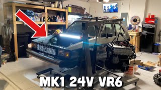 VR6 Swap The World Joshs MK1 Project   Urotuning Cars And Coffee amp Shop Hangs [upl. by Itnuahsa]