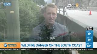 Wildfire danger on the South Coast [upl. by Franza]