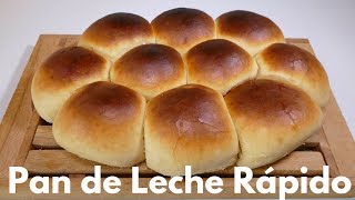 Pan de Leche Rápido Receta fácil paso a paso [upl. by Alemak953]