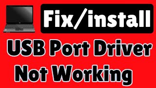 How To Fix USB Port Problem amp Not Working Window 788110  USB Driver Install Windows 7 [upl. by Sev]