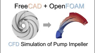 FreeCAD  OpenFOAM  Design and Simulation of Centrifugal Pump Impeller [upl. by Yetti]