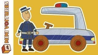 Dessin animé éducatif de minivoitures la voiture de police [upl. by Aihtnys122]