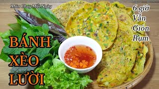 BÁNH XÈO LƯỜI  Cách Pha Bột Bánh Giòn Rụm Của Gia Đình Món Chay Mỗi Ngày 1034 Pancakes [upl. by Yancey]