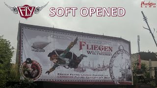 FLY Soft Opened  Prototype Vekoma Flying Coaster at Phantasialand [upl. by Arvin]