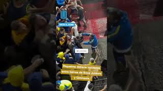 🚓🚨 Riquelme detiene incidente entre barras de Boca Juniors y Gimnasia 🚓🚨 [upl. by Palecek709]