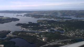 Visual approach and landing at ENBR Flesland Bergen [upl. by Ecirb]