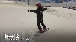 Snozone Snowboard Lesson Level 2 [upl. by Yhtomiht446]