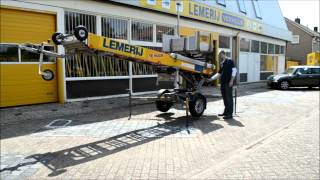 Demonstratie verhuislift ladderlift  Lemerij Verhuur  liften [upl. by Adnavoj]