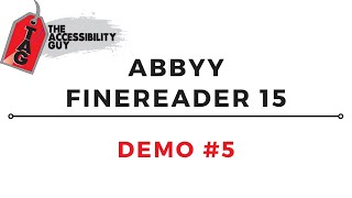 Abbyy FineReader 15 Pro Demo 05 [upl. by Notslah]