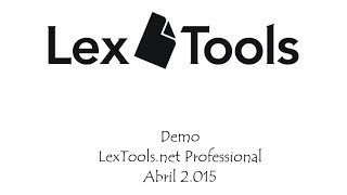 Demo LexToolsNet Professional 2015 Nube [upl. by Grady296]