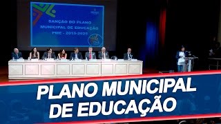 Plano Municipal de Educação é sancionado na UNINOVE [upl. by Dnalsor]