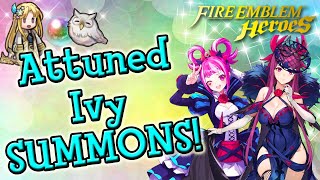 Fire Emblem Heroes Attuned Ivy and Rearmed Hortensia Summons [upl. by Shaffert]