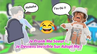 Je Prank Ma Soeur Avec La Tomb Stone Sur Adopt Me  😂 ROBLOX Je deviens invisible lol [upl. by Reivilo]